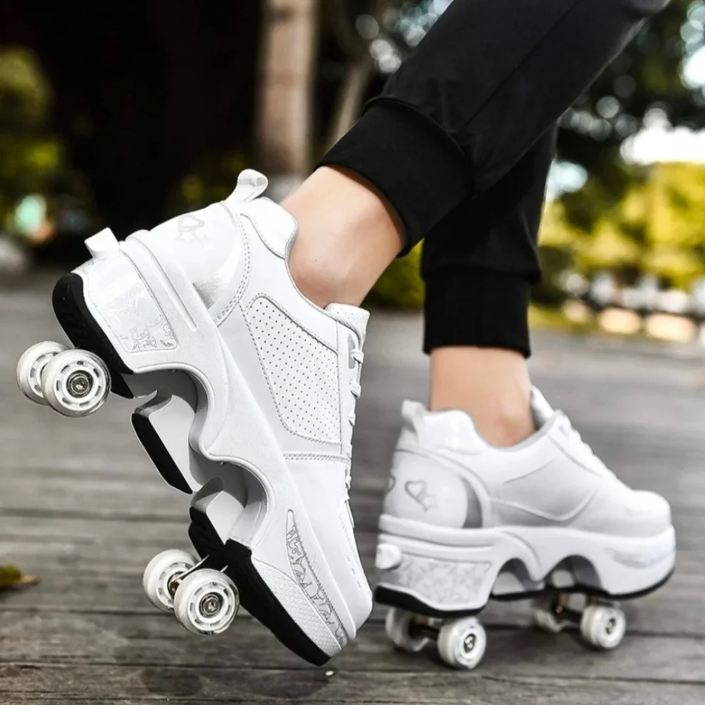 Unisex White Silver Roller Skate Shoes WMS Size EUR 37 US 7 Eqv to Youth Sz 5 - Picture 3 of 16